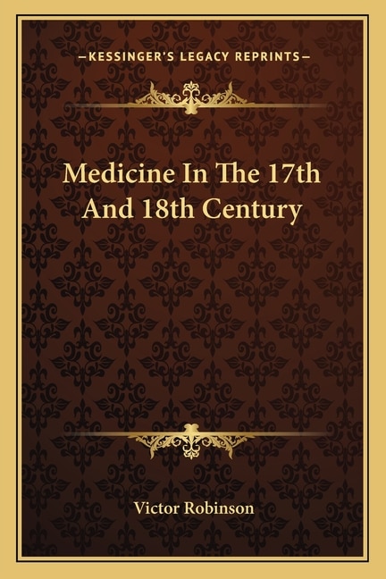 Front cover_Medicine in the 17th and 18th Century