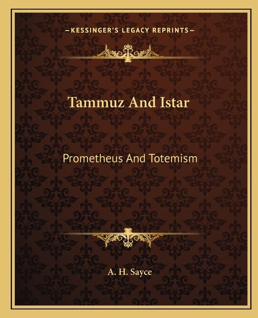Front cover_Tammuz And Istar