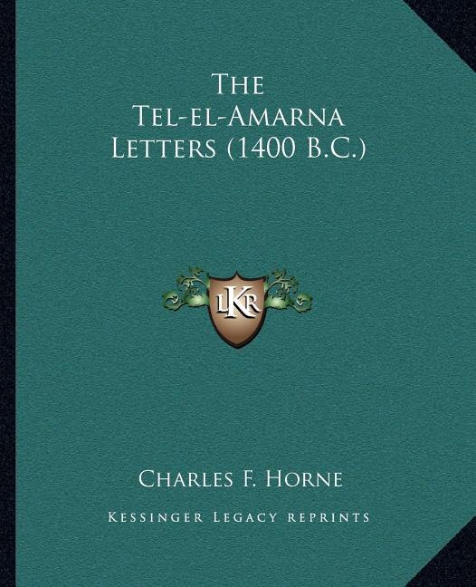 Front cover_The Tel-El-Amarna Letters (1400 B.C.)