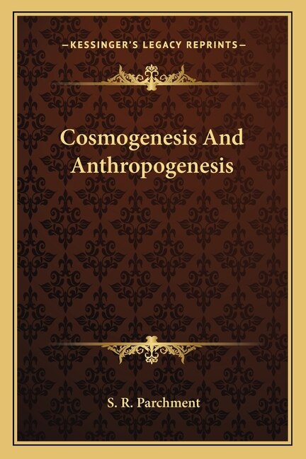 Couverture_Cosmogenesis And Anthropogenesis