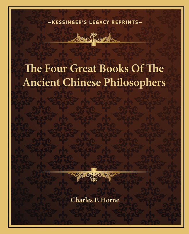 Front cover_The Four Great Books Of The Ancient Chinese Philosophers