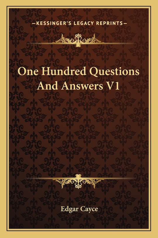 Couverture_One Hundred Questions And Answers V1