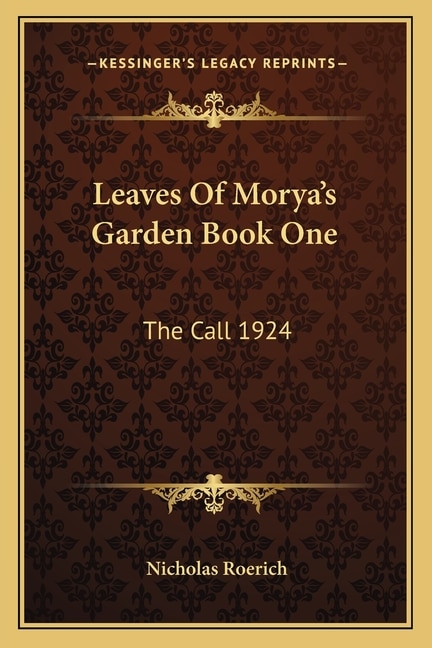 Front cover_Leaves of Morya's Garden Book One