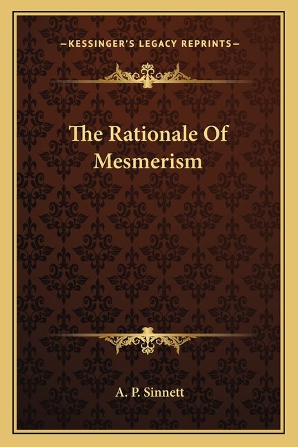 Couverture_The Rationale Of Mesmerism