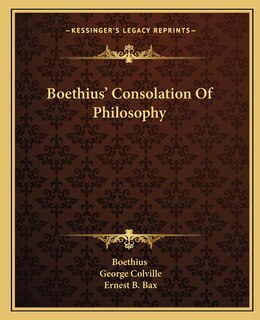 Front cover_Boethius' Consolation Of Philosophy