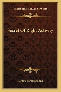 Front cover_Secret Of Right Activity