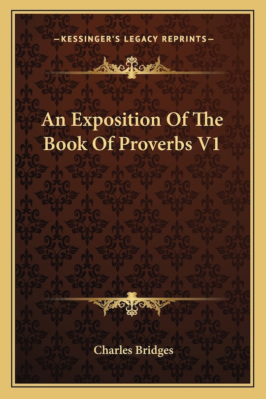 Front cover_An Exposition Of The Book Of Proverbs V1