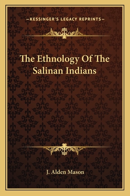 Couverture_The Ethnology Of The Salinan Indians