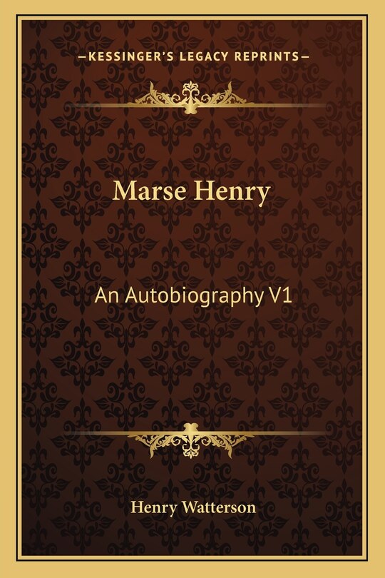 Front cover_Marse Henry