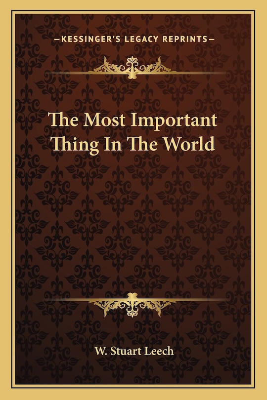 Couverture_The Most Important Thing In The World
