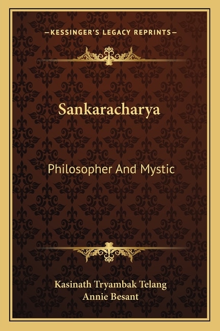 Front cover_Sankaracharya