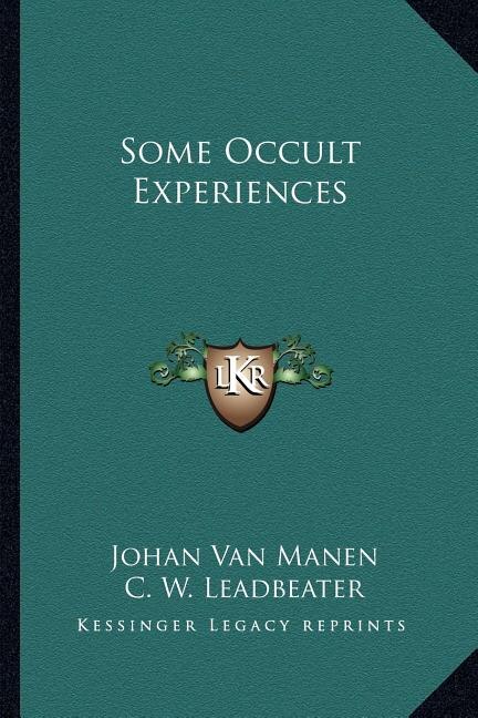 Couverture_Some Occult Experiences