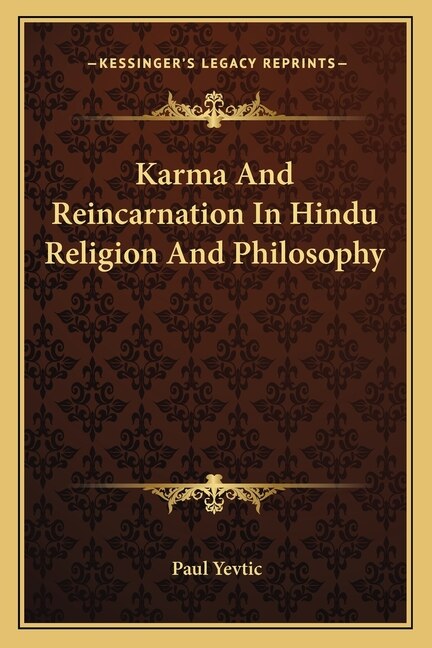 Couverture_Karma And Reincarnation In Hindu Religion And Philosophy
