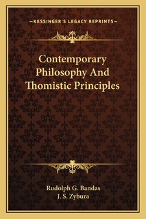 Front cover_Contemporary Philosophy And Thomistic Principles