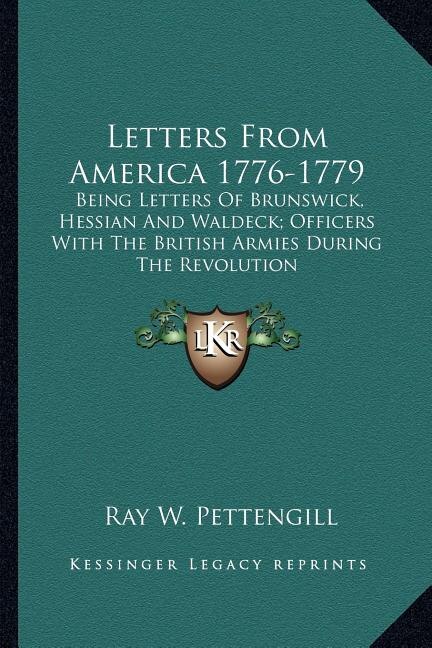 Front cover_Letters from America 1776-1779