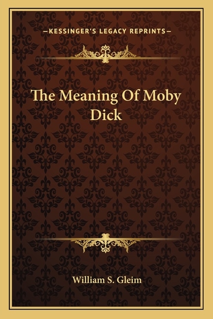 Front cover_The Meaning Of Moby Dick