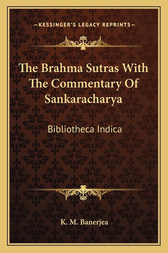 Front cover_The Brahma Sutras with the Commentary of Sankaracharya