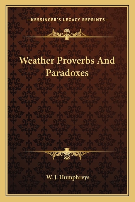 Weather Proverbs And Paradoxes