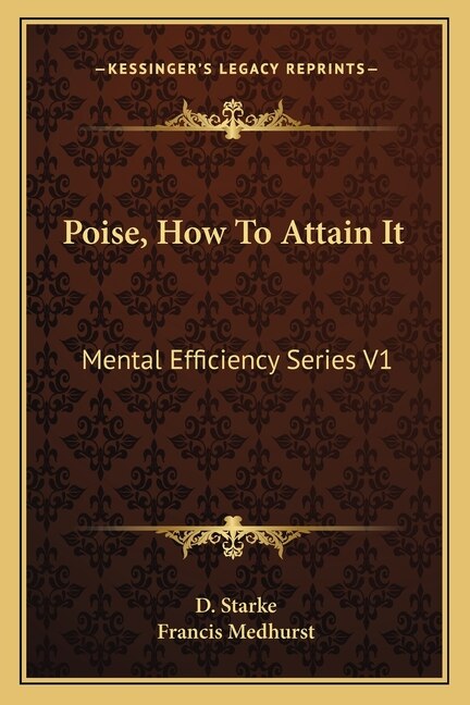 Front cover_Poise, How To Attain It