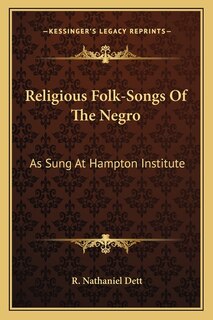 Front cover_Religious Folk-Songs of the Negro
