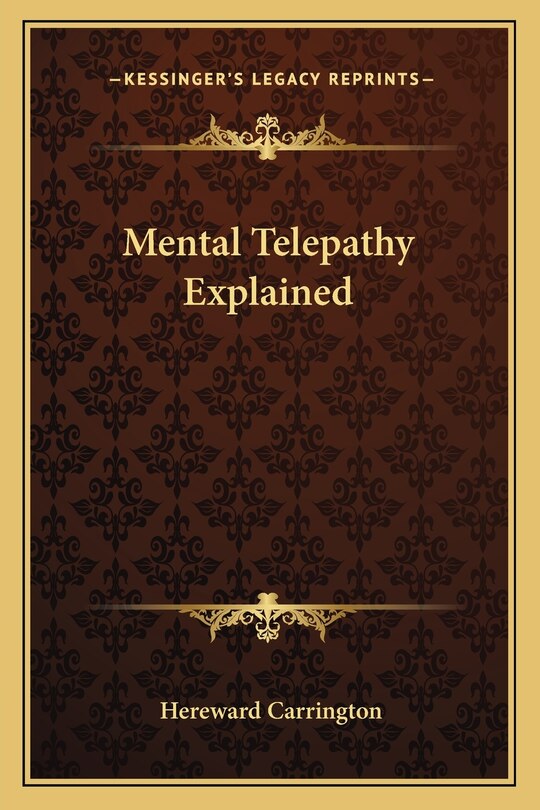Front cover_Mental Telepathy Explained