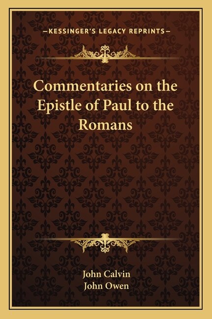 Couverture_Commentaries on the Epistle of Paul to the Romans