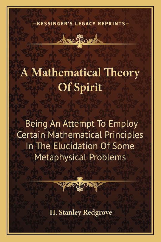 Couverture_A Mathematical Theory Of Spirit