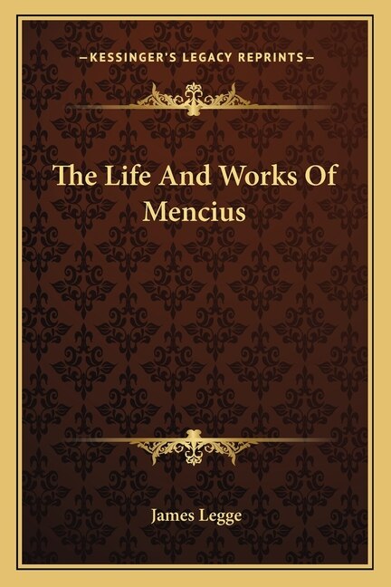 Front cover_The Life And Works Of Mencius