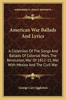 Couverture_American War Ballads And Lyrics
