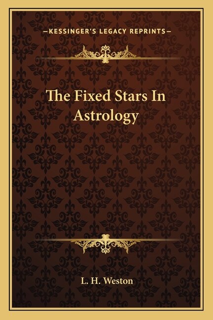Front cover_The Fixed Stars In Astrology