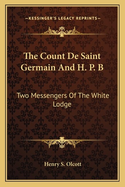 Front cover_The Count de Saint Germain and H. P. B