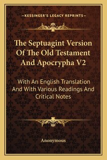 Couverture_The Septuagint Version Of The Old Testament And Apocrypha V2