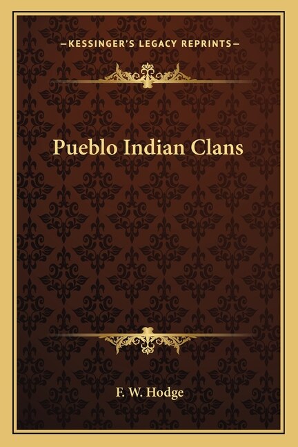 Front cover_Pueblo Indian Clans
