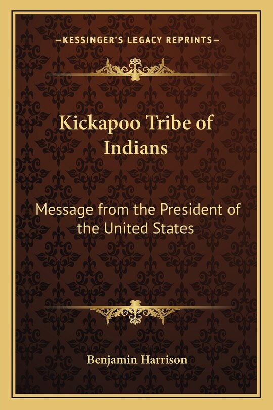 Front cover_Kickapoo Tribe of Indians