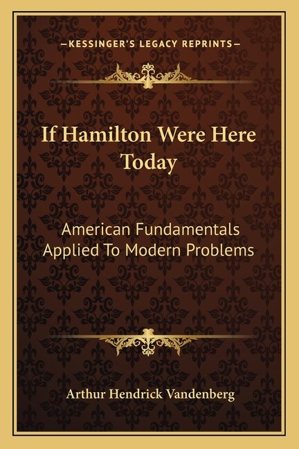 Front cover_If Hamilton Were Here Today