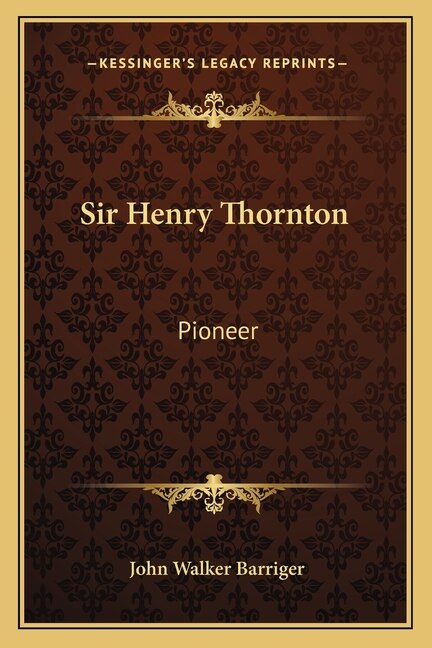 Front cover_Sir Henry Thornton
