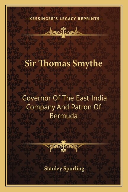 Couverture_Sir Thomas Smythe