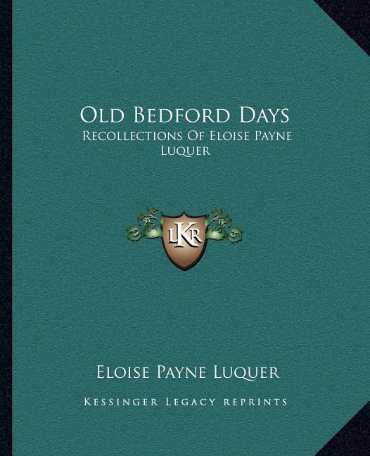 Couverture_Old Bedford Days