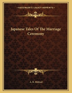 Couverture_Japanese Tales Of The Marriage Ceremony