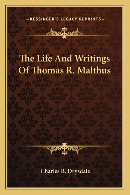 Couverture_The Life And Writings Of Thomas R. Malthus