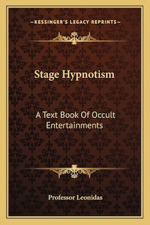 Front cover_Stage Hypnotism