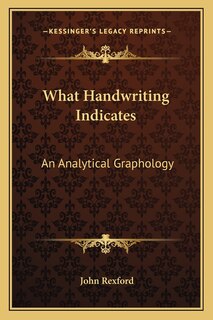 Front cover_What Handwriting Indicates