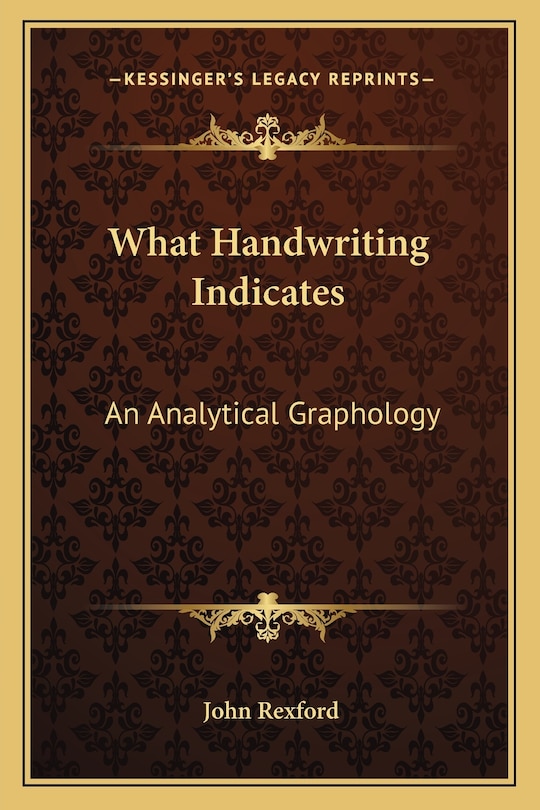 Front cover_What Handwriting Indicates