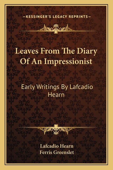 Front cover_Leaves From The Diary Of An Impressionist