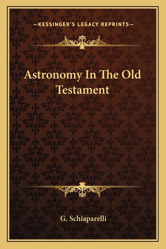 Front cover_Astronomy In The Old Testament