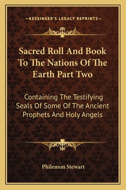 Couverture_Sacred Roll And Book To The Nations Of The Earth Part Two