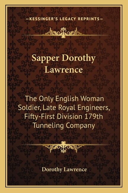 Front cover_Sapper Dorothy Lawrence