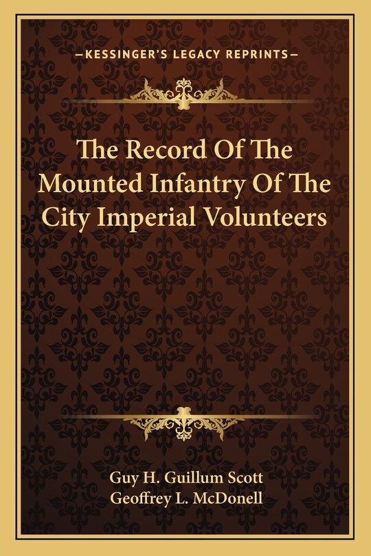 Front cover_The Record Of The Mounted Infantry Of The City Imperial Volunteers