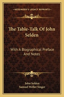 Front cover_The Table-Talk of John Selden