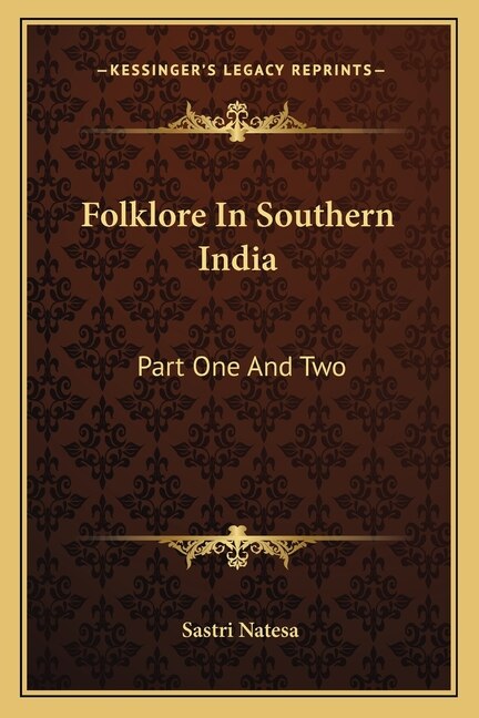 Front cover_Folklore In Southern India
